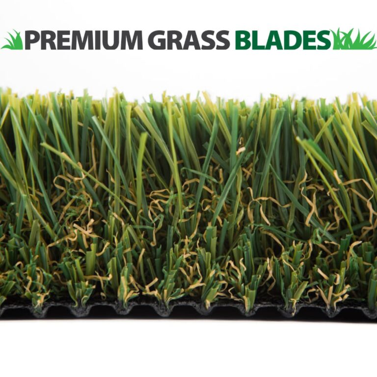 Close up of artificial grass from Premium Grass Blades